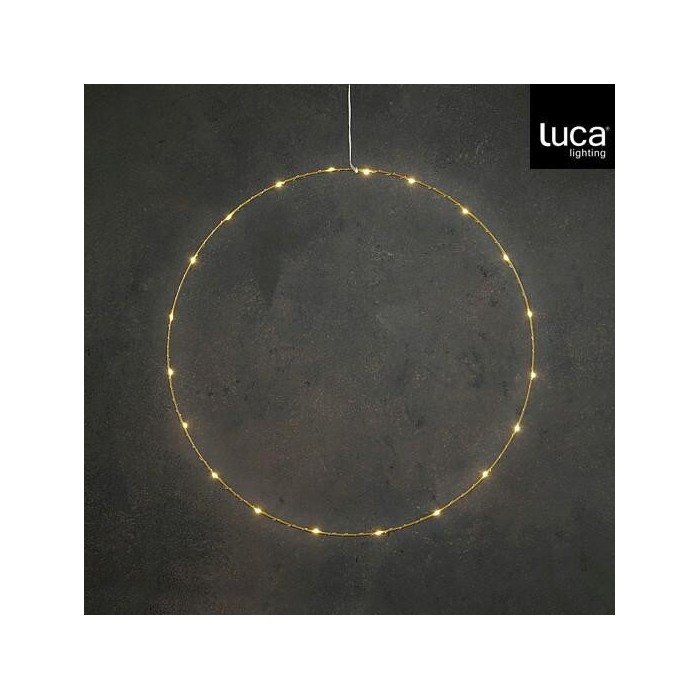 CERCHIO 20 LED ORO LUCE CALDA D.50